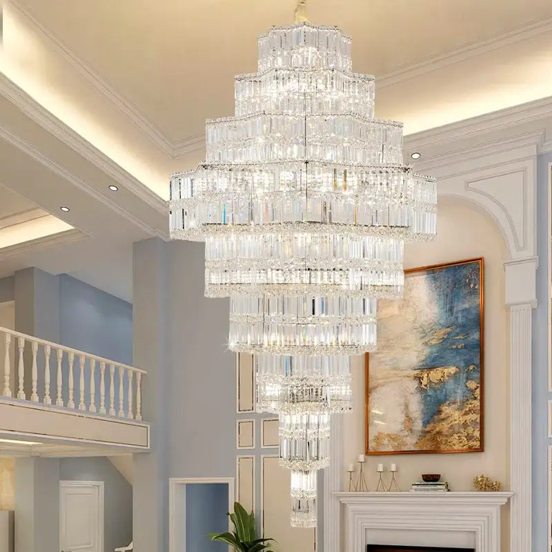 Post modern multi tier decorbites crystal chandelier living room light