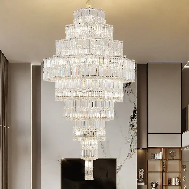 Post modern multi tier decorbites crystal chandelier living room light