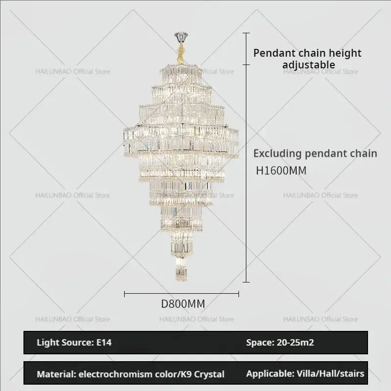 Post modern multi tier decorbites crystal chandelier living room light