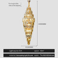 Luxe modern brass and crystal chandelier dining room pendant light