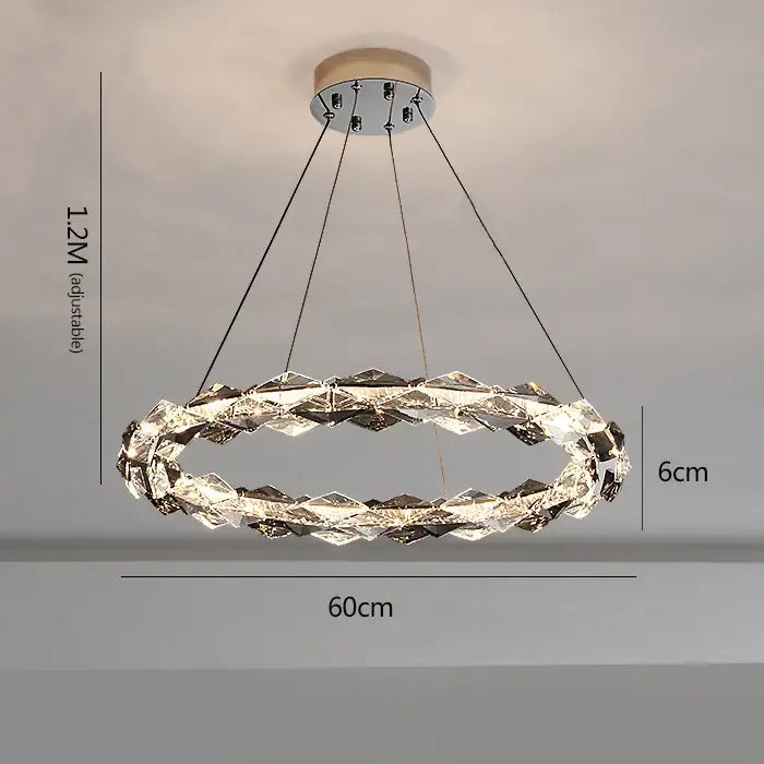 Modern multi tier ring decorbites crystal chandelier living room