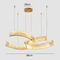 Modern golden spiral decorbites crystal chandelier for living room