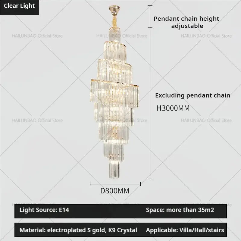 Modern gold decorbites crystal chandelier for villa living room