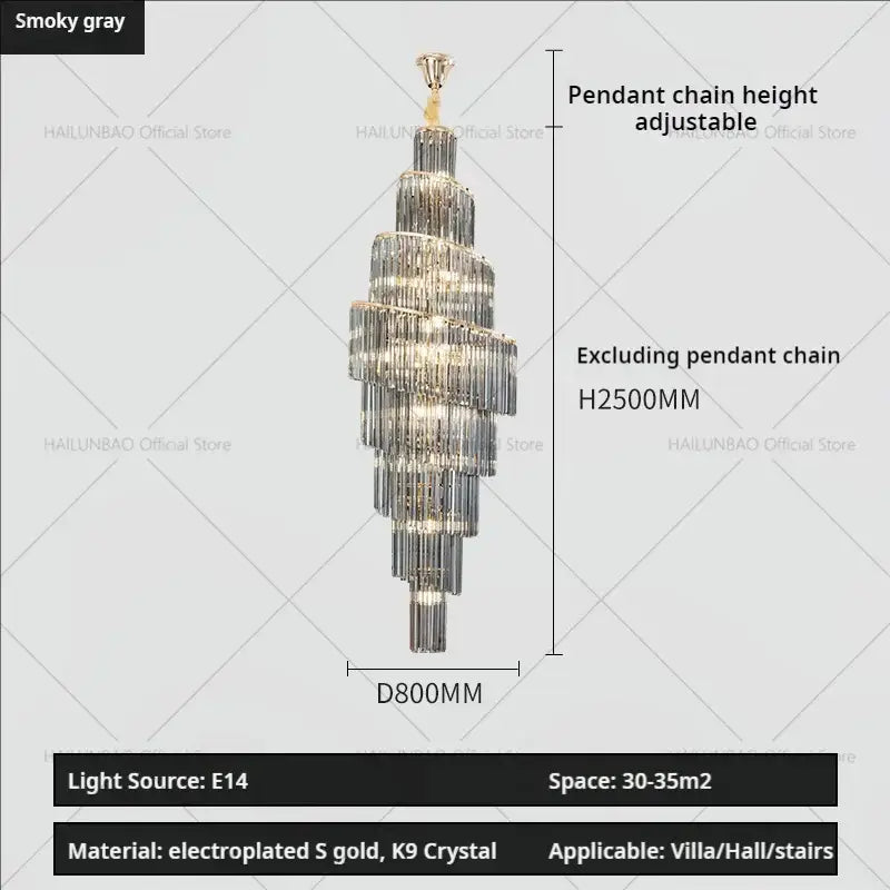 Modern gold decorbites crystal chandelier for villa living room