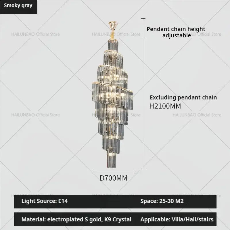 Modern gold decorbites crystal chandelier for villa living room