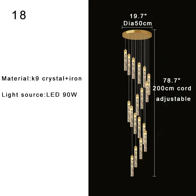 Modern gold decorbites crystal chandelier foyer pendant light