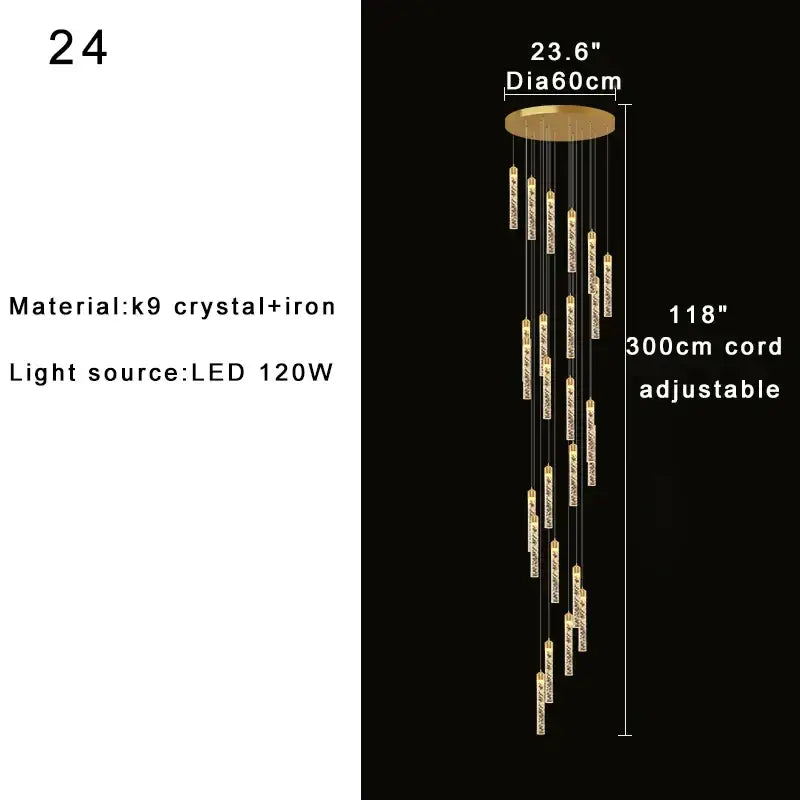 Modern gold decorbites crystal chandelier foyer pendant light