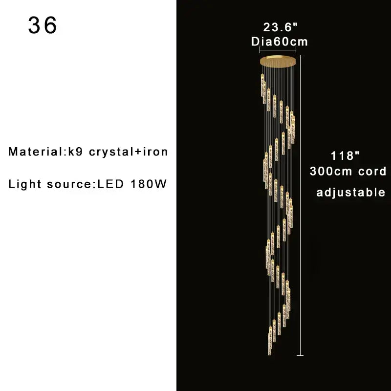 Modern gold decorbites crystal chandelier foyer pendant light