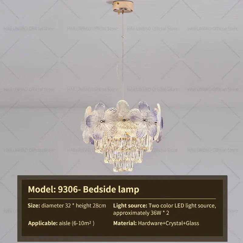 French cream petal decorbites crystal chandelier for living room