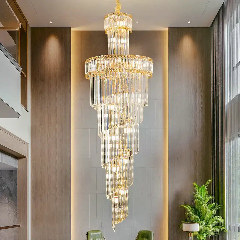 French gold decorbites crystal chandelier dining room cascading light
