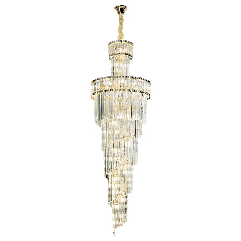 French gold decorbites crystal chandelier dining room cascading light