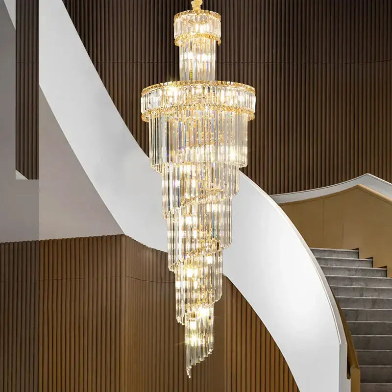 French gold decorbites crystal chandelier dining room cascading light