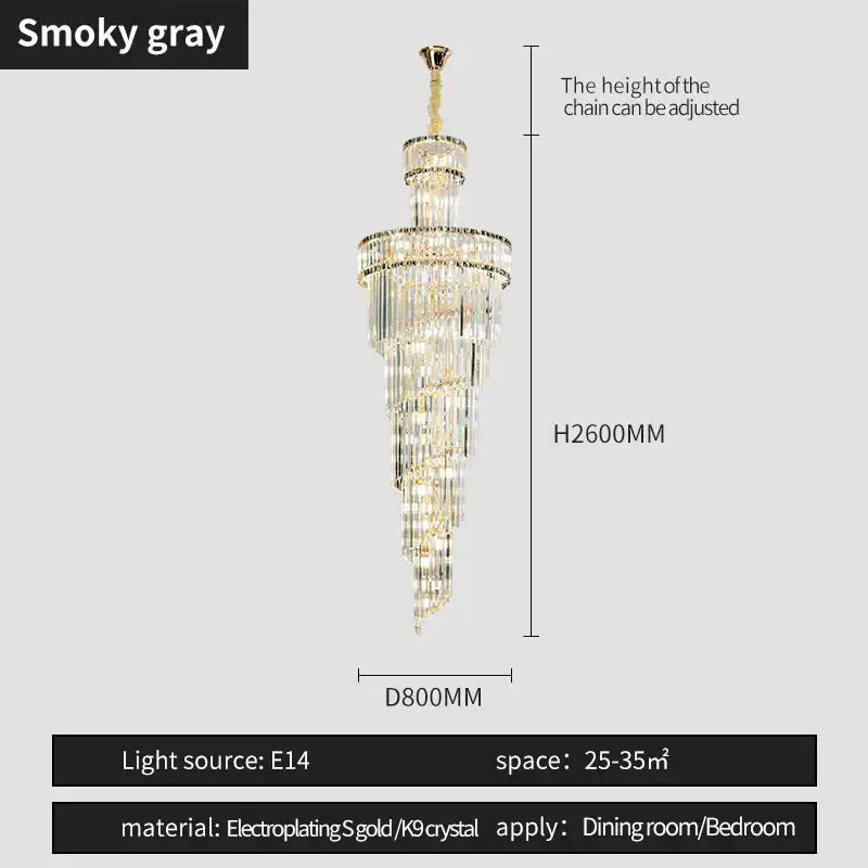 French gold decorbites crystal chandelier dining room cascading light