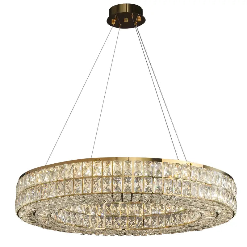 French vintage gold crystal chandelier dining room oval lighting