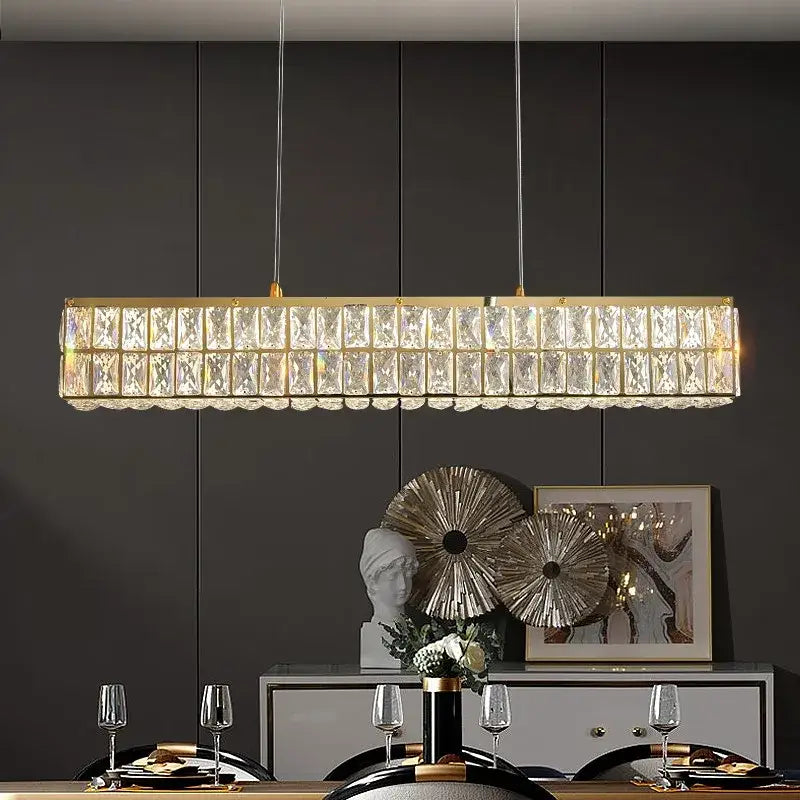 French vintage gold crystal chandelier dining room oval lighting