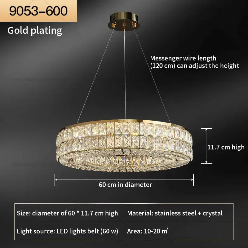 French vintage gold crystal chandelier dining room oval lighting