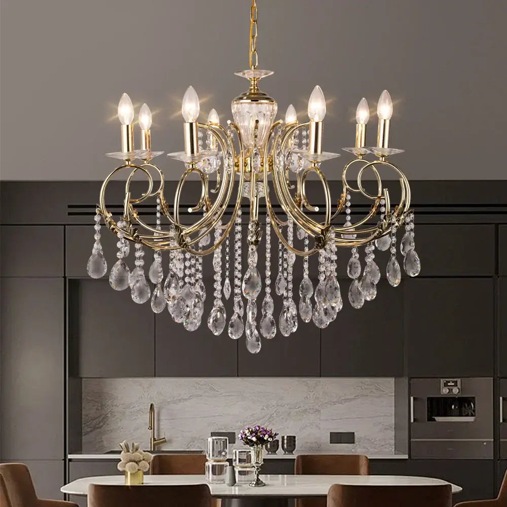 Luxury gold decorbites crystal chandelier for dining room lighting