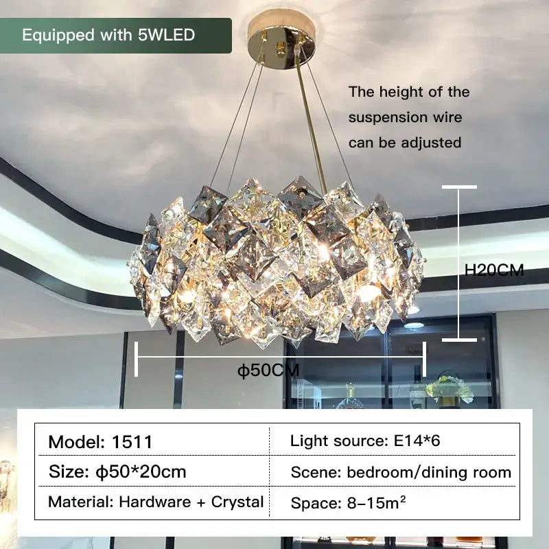 Modern gold decorbites crystal chandelier for dining room