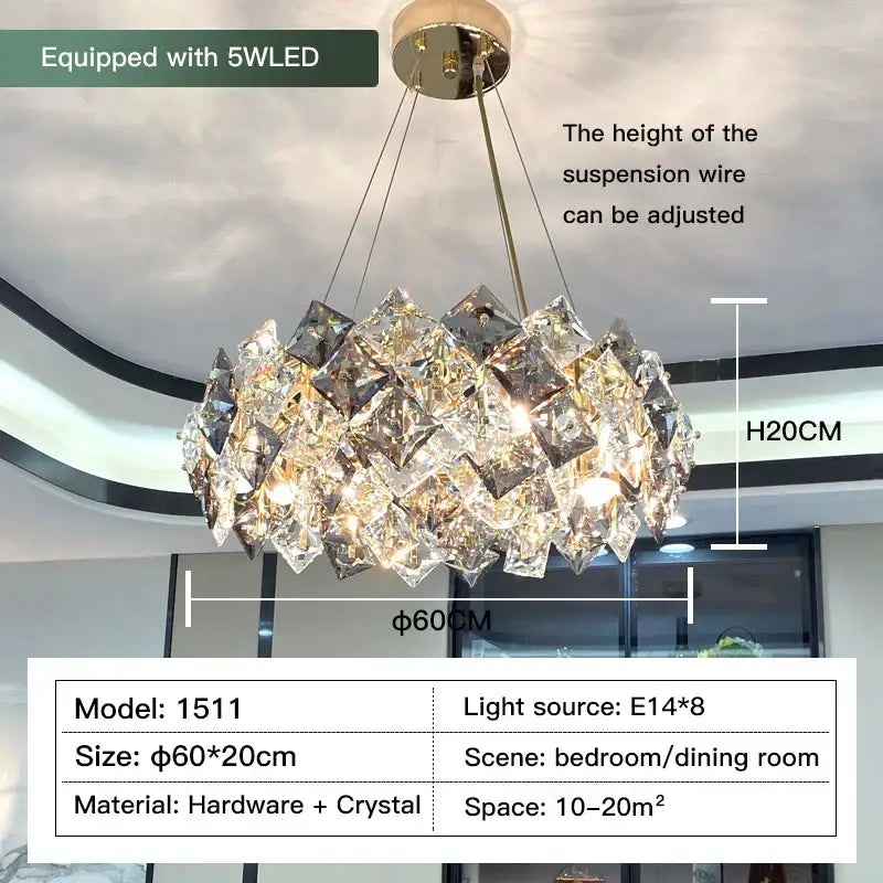Modern gold decorbites crystal chandelier for dining room