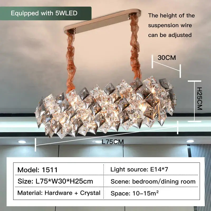 Modern gold decorbites crystal chandelier for dining room