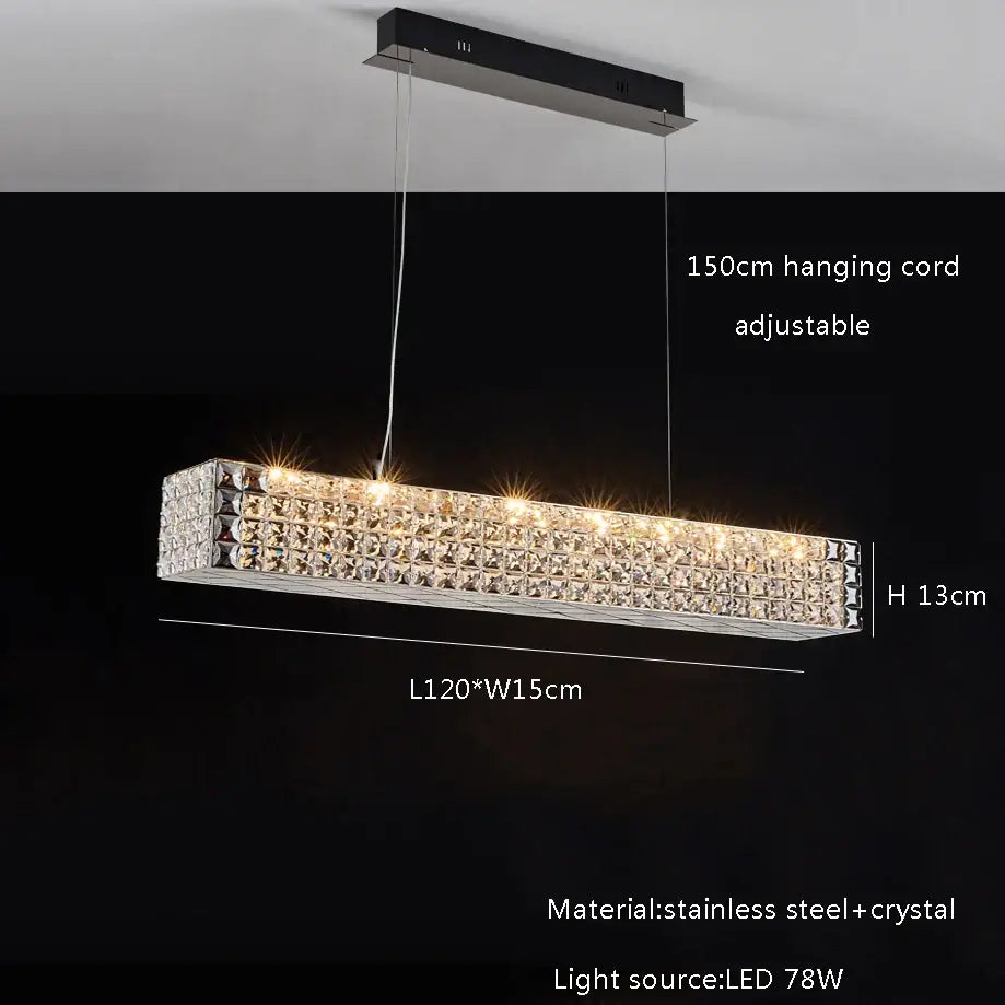 Modern black and chrome decorbites crystal chandelier dining room light