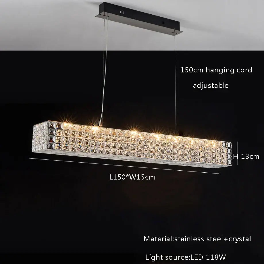 Modern black and chrome decorbites crystal chandelier dining room light