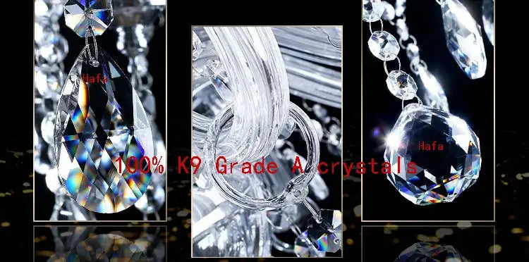 Modern silver decorbites crystal chandelier for dining room