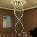 Luxurious cascading glass crystal chandelier for villa hall stairs