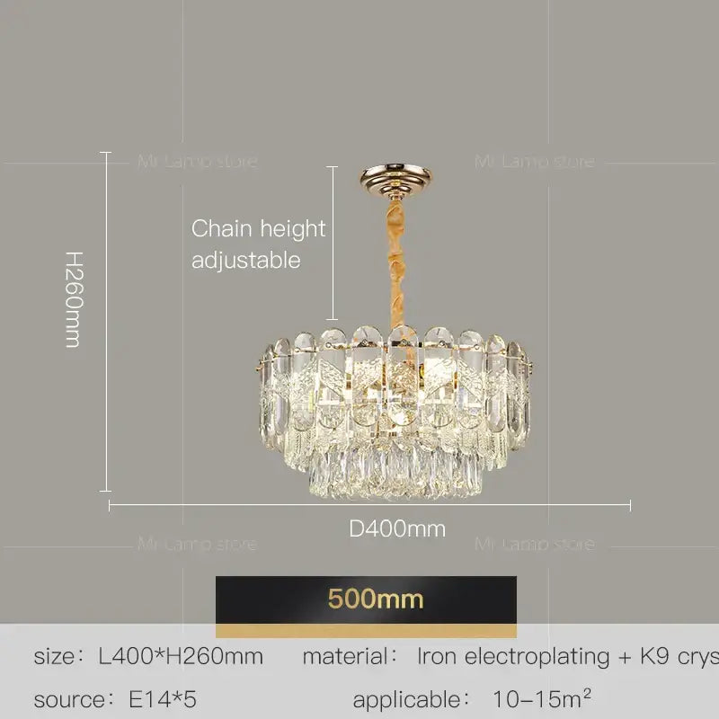 Modern luxury gold decorbites crystal chandelier dining room light