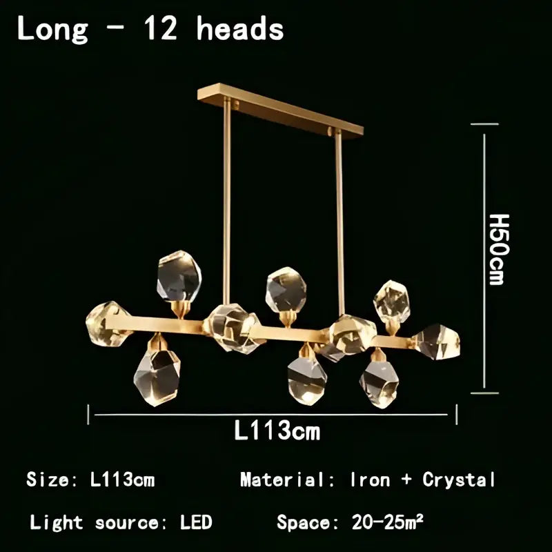 Modern gold decorbites crystal chandelier led dining room pendant lights