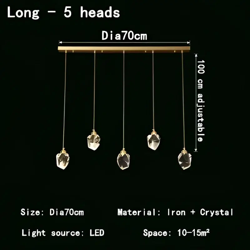 Modern gold decorbites crystal chandelier led dining room pendant lights