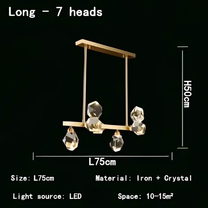 Modern gold decorbites crystal chandelier led dining room pendant lights