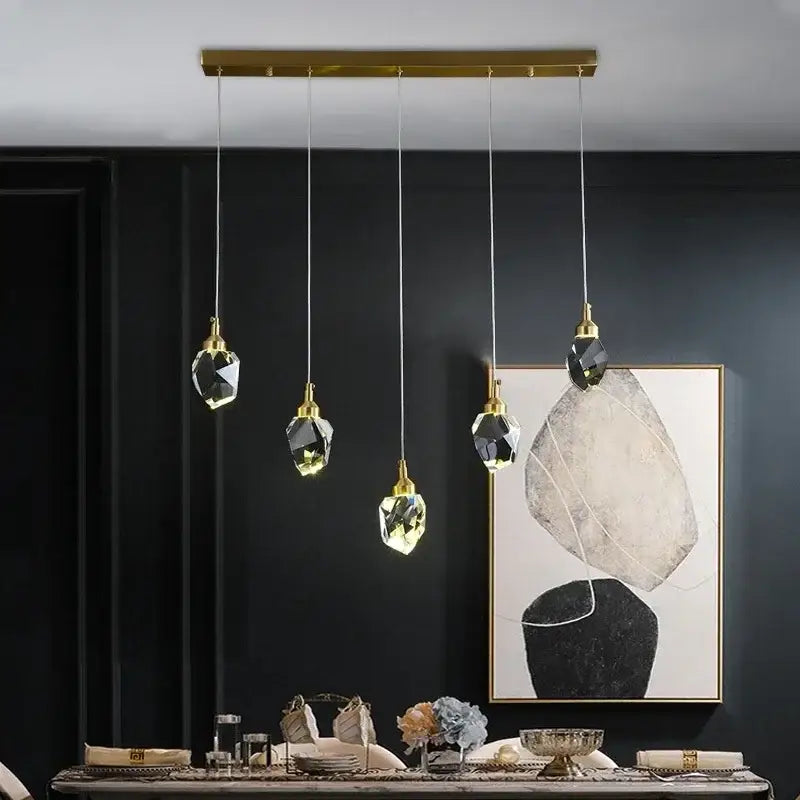 Modern gold decorbites crystal chandelier led dining room pendant lights