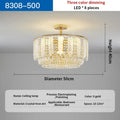 Elegant tiered gold crystal chandelier light for dining room