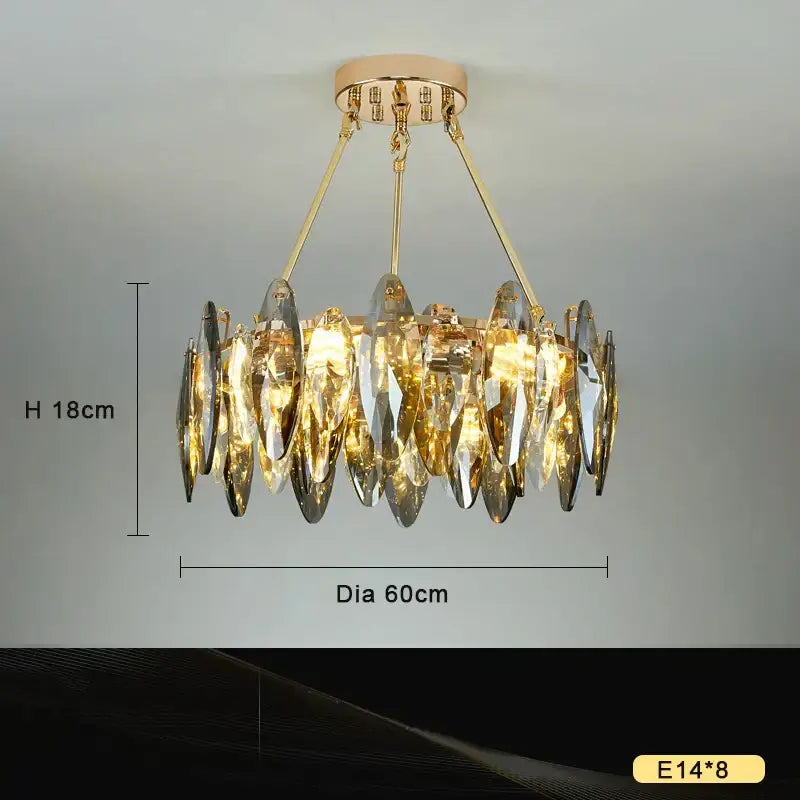 Modern gold decorbites crystal chandelier light for living room