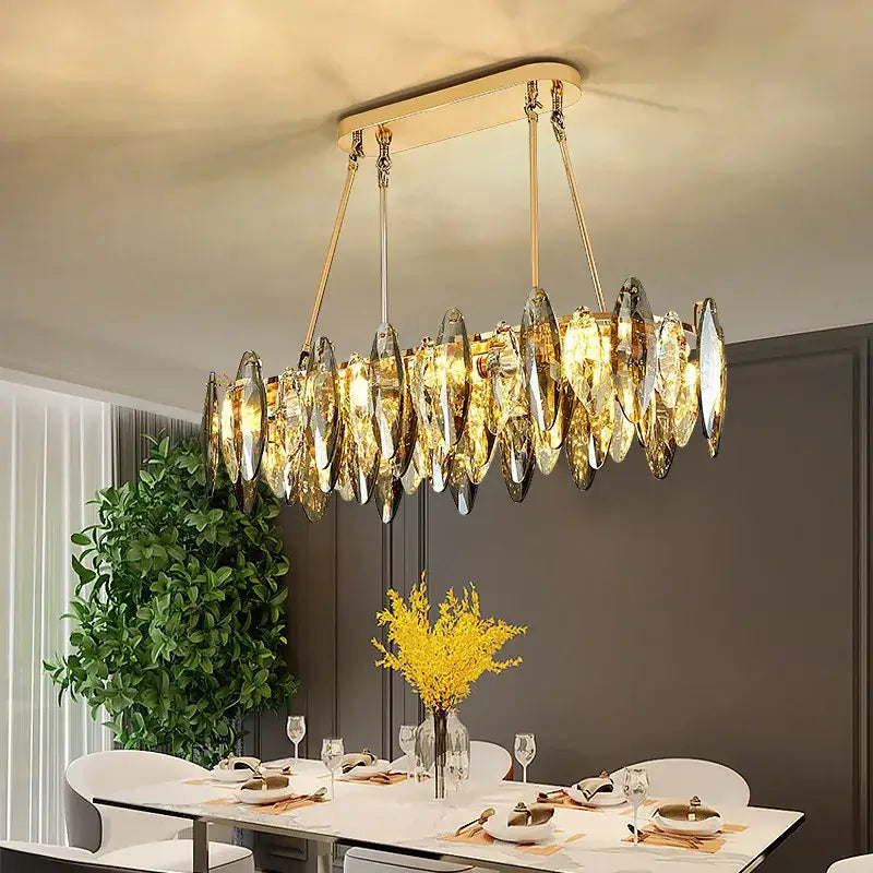 Modern gold decorbites crystal chandelier light for living room