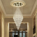 Modern decorbites crystal chandelier staircase cascading glass light