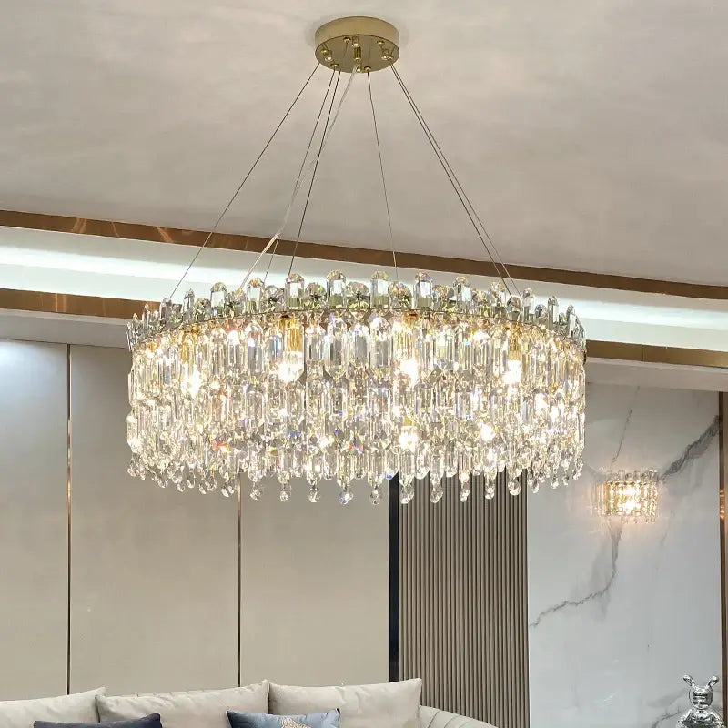Luxe gold decorbites crystal chandelier living room hanging light