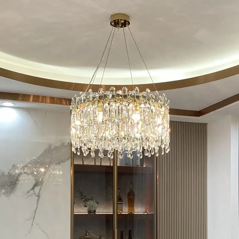 Luxe gold decorbites crystal chandelier living room hanging light