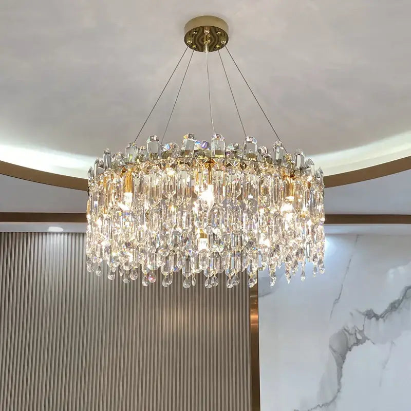 Luxe gold decorbites crystal chandelier living room hanging light