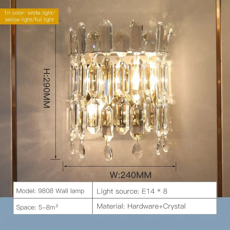 Luxe gold decorbites crystal chandelier living room hanging light