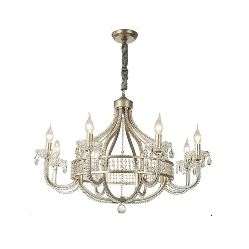 Antique silver decorbites crystal chandelier bedroom pendant light