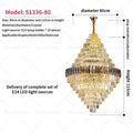 Decorbites crystal chandelier amber & clear stairwell lighting