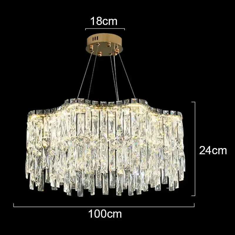 Modern gold decorbites crystal chandelier for living room lighting