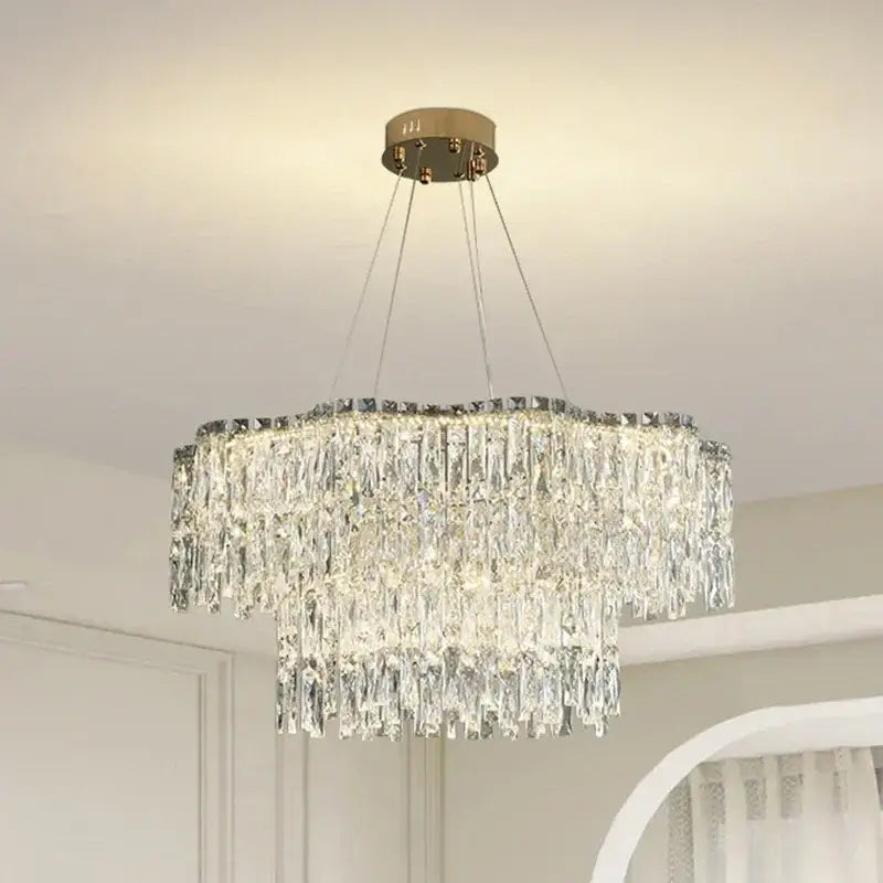 Modern gold decorbites crystal chandelier for living room lighting