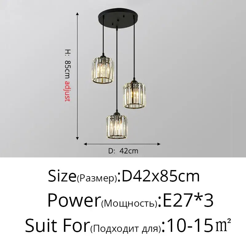 Modern gold decorbites crystal chandelier dining room pendant light