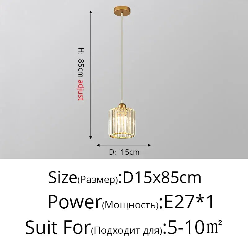 Modern gold decorbites crystal chandelier dining room pendant light
