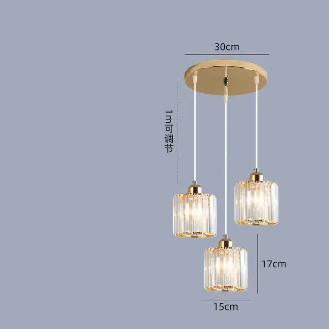 Modern gold decorbites crystal chandelier dining room pendant light