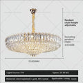 French luxury chrome decorbites crystal chandelier dining room light
