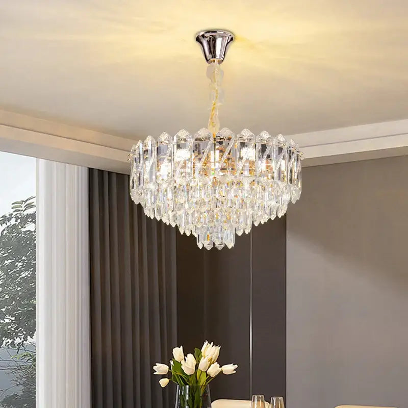 French luxury chrome decorbites crystal chandelier dining room light